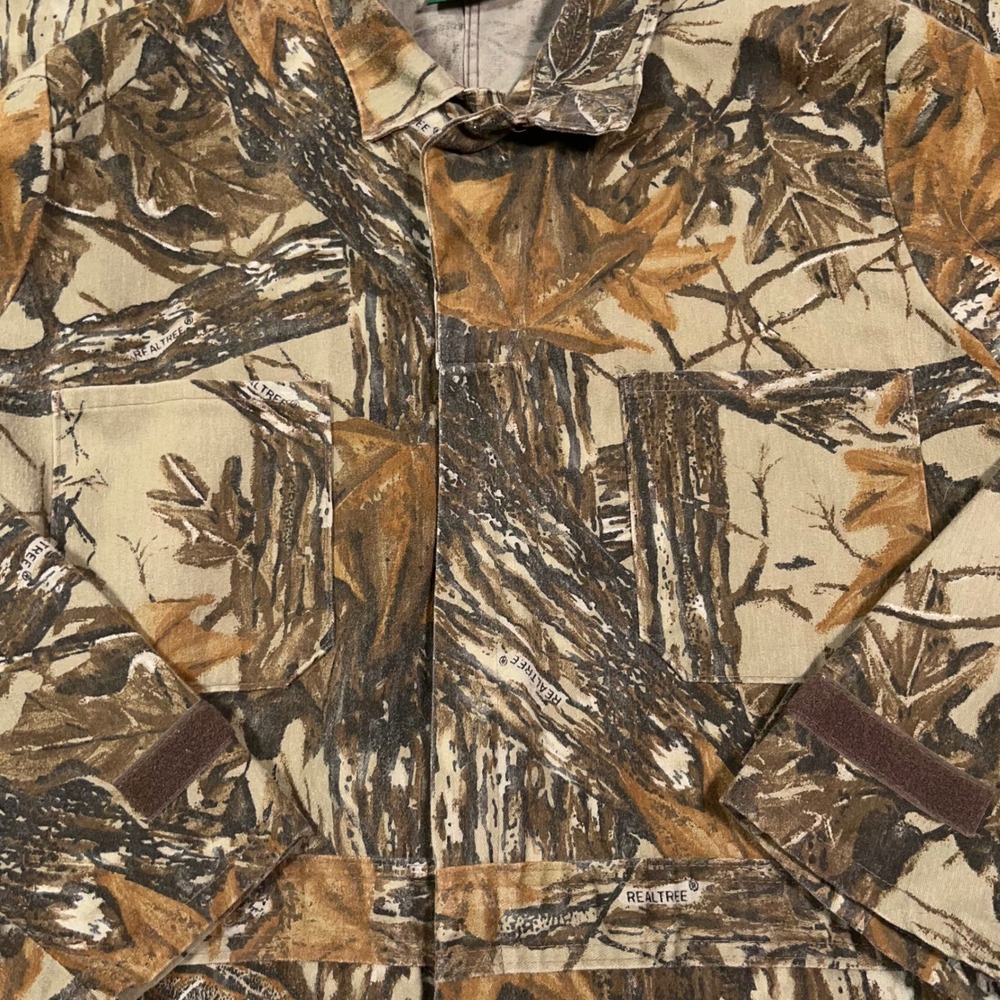 VTG Cabelas Realtree Camo Coveralls Mens XL Hunting Chamois Made in USA GORP - Picture 4 of 10